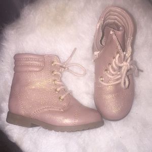 Toddler Boots; Pinkish Gold